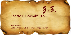 Zeisel Borbála névjegykártya